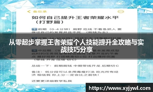 从零起步掌握王者荣耀个人技能提升全攻略与实战技巧分享
